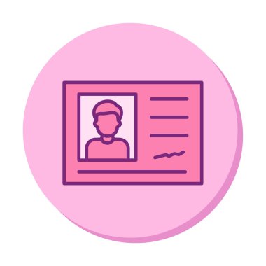 Tanımlama kartı vektör illüstrasyonu