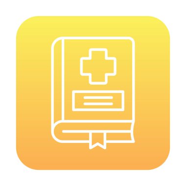 tıbbi kitap simgesi vektör illüstrasyonu 