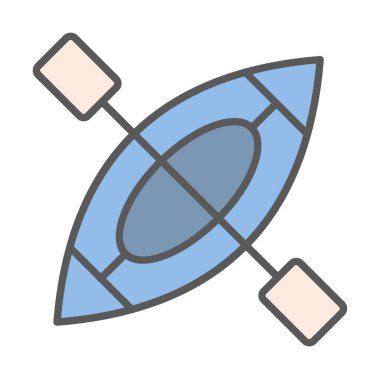 Kayak vektör illüstrasyonu, simge ögesi arkaplanı                    