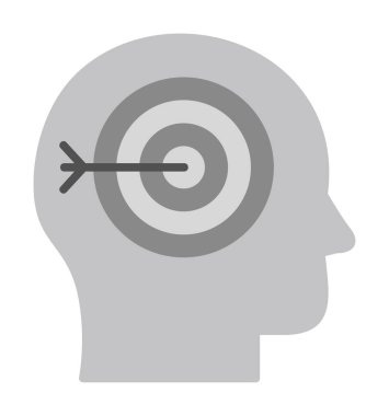 baş hedef simgesi, vektör illüstrasyonu 