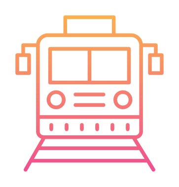 tren simgesi, vektör illüstrasyonu 