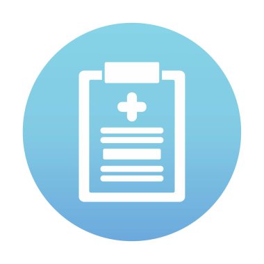 Tıbbi Kayıtlar ikonu. Basit resimleme                                 