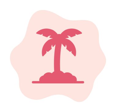 palmiye ağacı kutsal kişilerin resmi, vektör çizim 