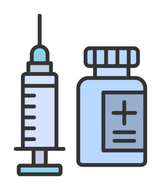 Aşılama web simgesi, vektör illüstrasyonu