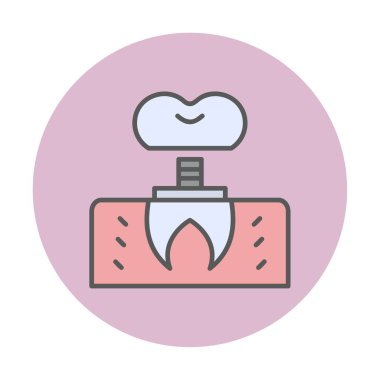 Dentistry implant icon outline vector. Dental tooth. 