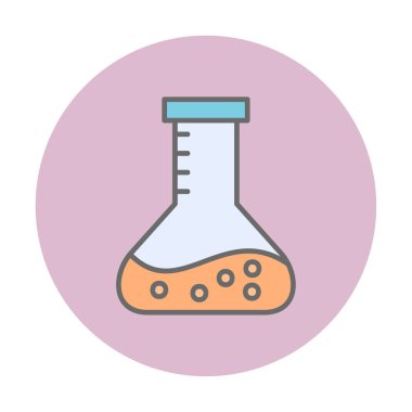 Matara ikonu. Laboratuvar ekipmanları. vektör illüstrasyonu.                     