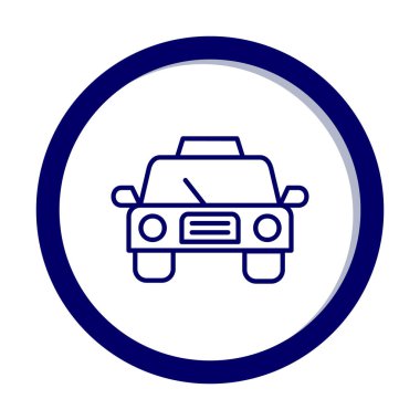 taksi simgesi vektör illüstrasyonu 