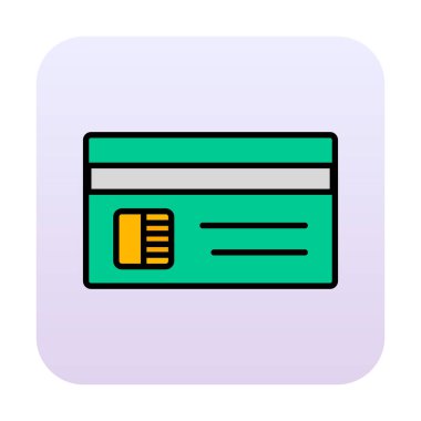 Basit kredi düz iş simgesi vektör illüstrasyonuName  