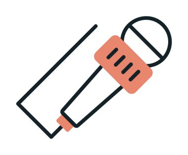 mikrofon web simge vektör çizim 