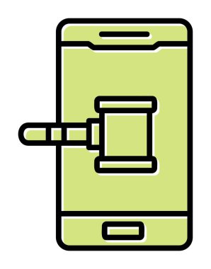 akıllı telefon simgesi, vektör illüstrasyonu basit tasarım