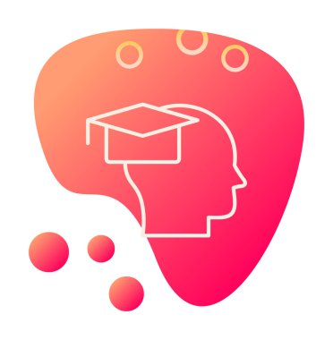 Basit düz eğitim ikonu vektör illüstrasyon tasarımı