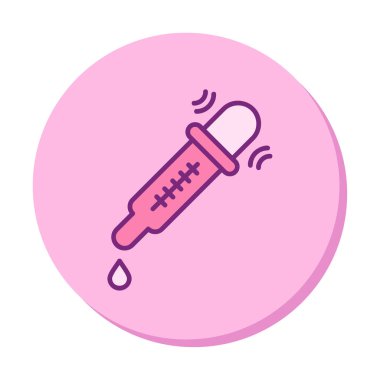 Pipette düz renk vektör ikonu tasarımı 