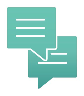 Konuşma baloncukları iletişim simgesi izole