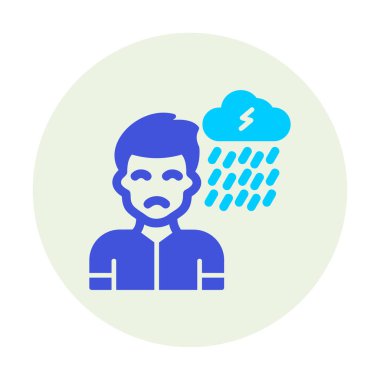 Depresyon konsepti vektör illüstrasyonu