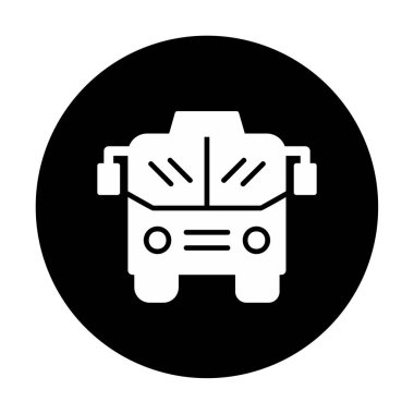 bus simgesi, vektör illüstrasyonu