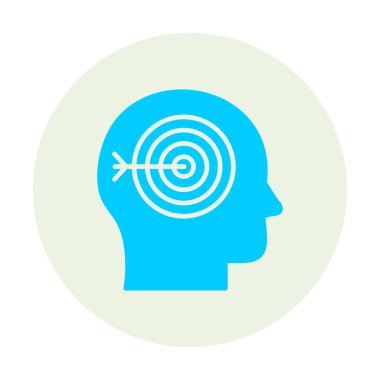 baş hedef simgesi, vektör illüstrasyonu 