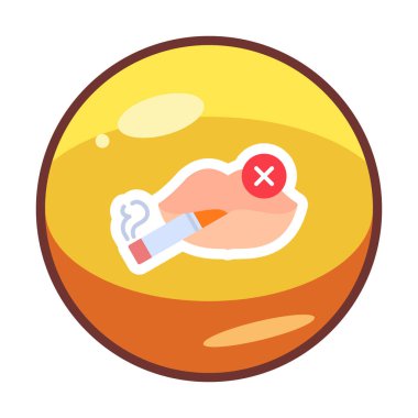 Proje ve eğlence için sigara içme simgesi yok