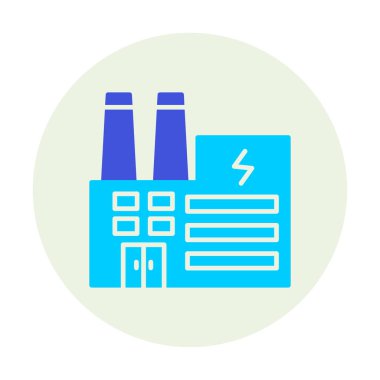 Elektrik fabrikası renkli vektör simgesi