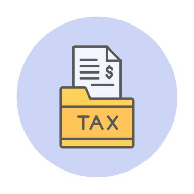 Vergi Dizini web simgesi, vektör illüstrasyonu