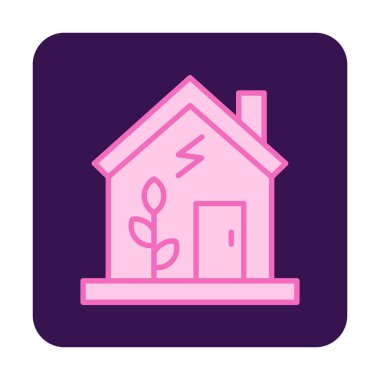 vector illustration of Green house icon 