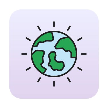 Dünya Günü ikon vektör illüstrasyonu