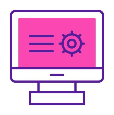 grafik, araştırma simgesi, vektör illüstrasyon tasarımı ile bilgisayar monitörü