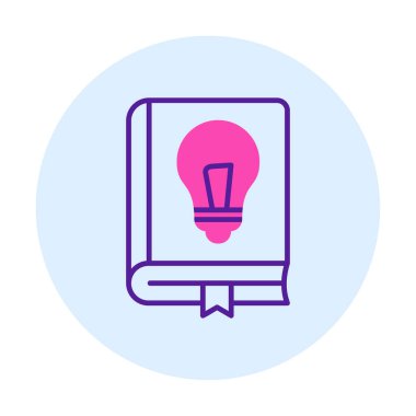 Fizik Kitabı vektör illüstrasyonu, simge ögesi arkaplanı