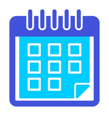 Takvim simgesi, vektör çizimi