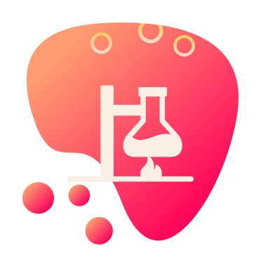 Basit Kimyasal Deney simgesi, vektör çizimi