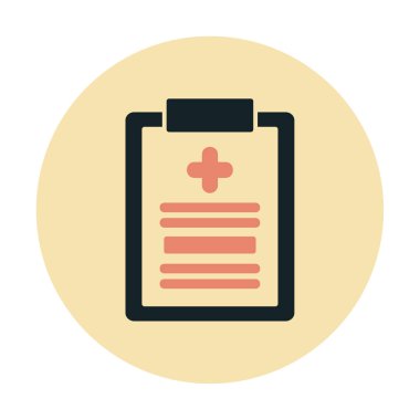 Tıbbi Kayıtlar ikonu. Basit resimleme                                 