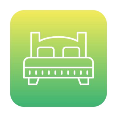 Yatak simgesinin vektör illüstrasyonu