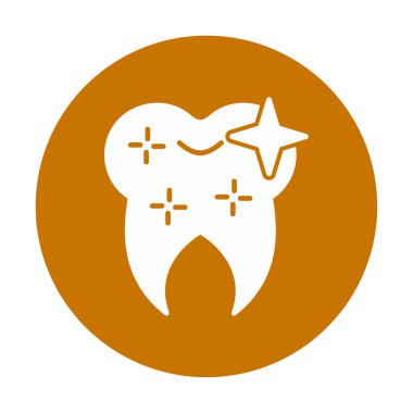 Sağlıklı Temiz Diş tıbbi ikon vektör çizimi                          