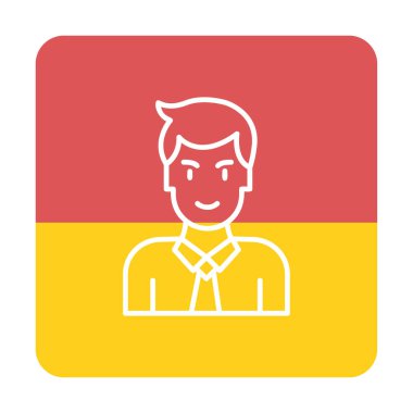 Man web simgesi, vektör illüstrasyonu 