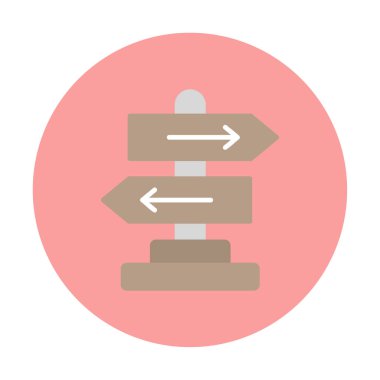 Yön düz simge, vektör illüstrasyonu