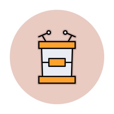 Modern Tribune simgesinin vektör çizimi                     