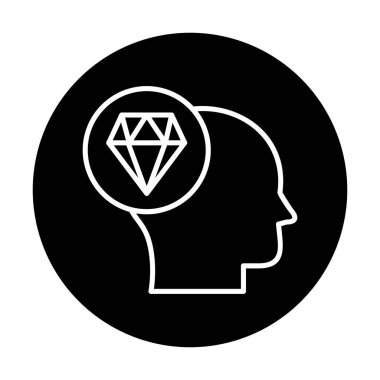 Elmas simgesi, vektör illüstrasyonu basit tasarım