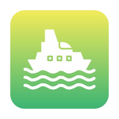 Gemi simgesi, vektör illüstrasyonu