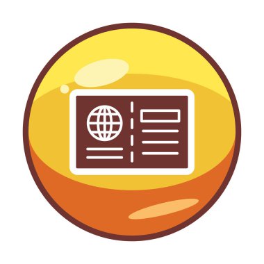 Kartpostal simgesi, vektör illüstrasyonu basit tasarım