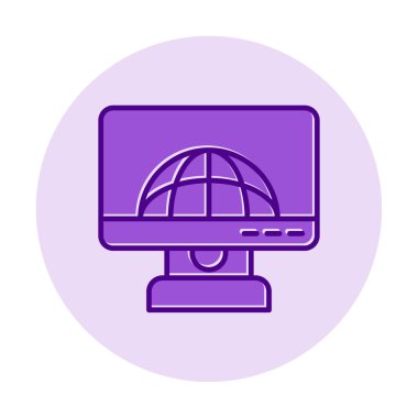 Global News web simgesi vektör illüstrasyonu                