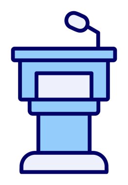 Podyum simgesinin vektör illüstrasyonu 