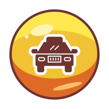 taksi simgesi vektör illüstrasyonu 