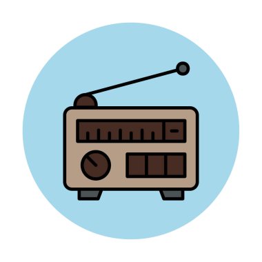 radyo simgesi web basit illüstrasyon