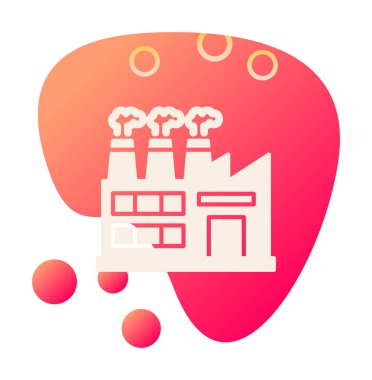 Factory icon, vector illustration simple design