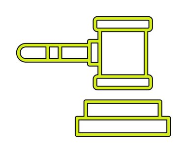 Yargıç Tokmak ikonu. vektör çizimi tasarımı