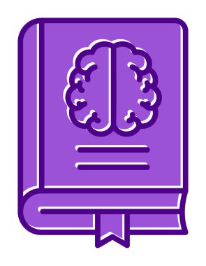 Nöroloji Kitabı web simgesi vektör illüstrasyonu