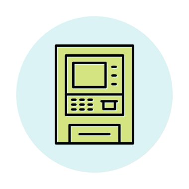 atm simge vektör illüstrasyonu 