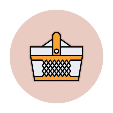 Sepet simgesi, vektör illüstrasyonu 