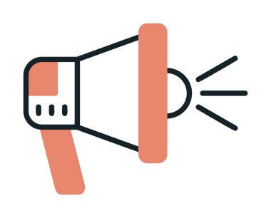 megafon simgesi, vektör illüstrasyonu