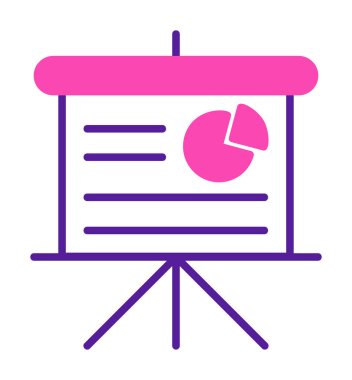 düz basit Pie Grafik ikonu vektör çizimi