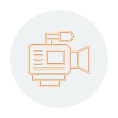 video kamera simgesi, vektör illüstrasyonu basit tasarım